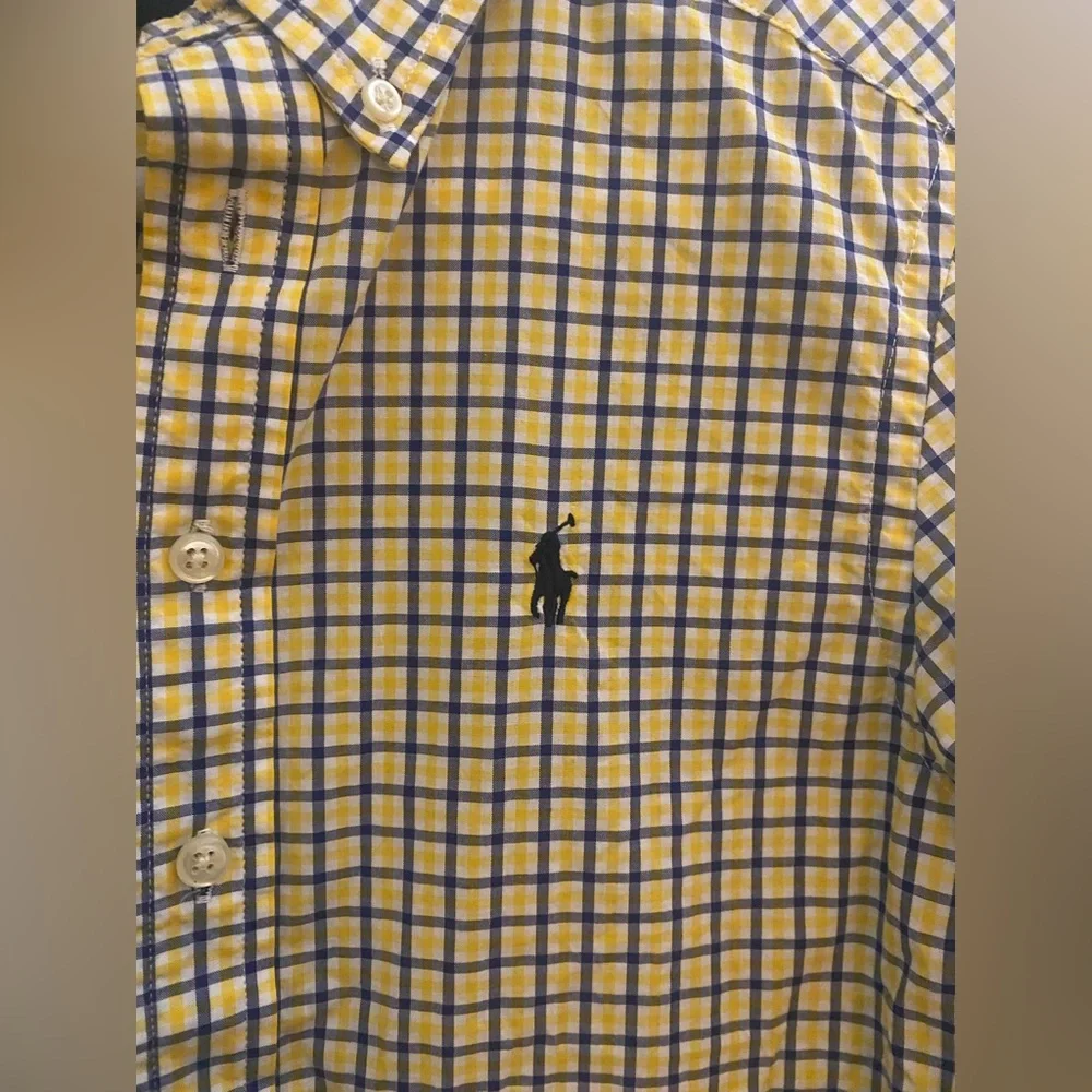RALPH LAUREN Boys Long Sleeve Plaid Shirt Sz 8